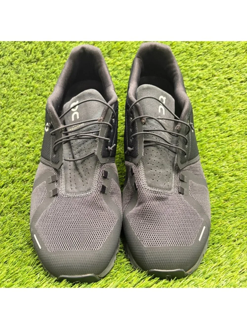 On Cloud 5 Mens Size 14 Black Athletic Running Walking Slip-On Shoes Sneakers
